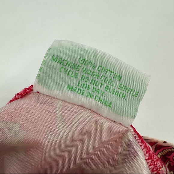 VERA BRADLEY Ditty Bag Rosy Posies Drawstring Pouch Lined Pool Bag Beach Paisley - Picture 6 of 9